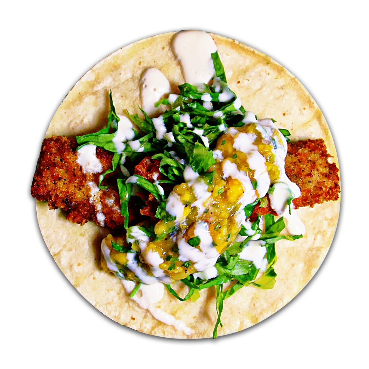 photo of our Crispy Tofu taco.